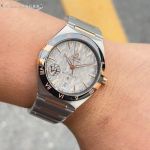 V Factory Omega Constellation 41mm 8900/8901 Movement Two-tone Gold Strap Grey Dial Watch with Date Window